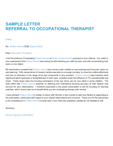 therapist referral letter