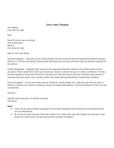 professional general cover letter