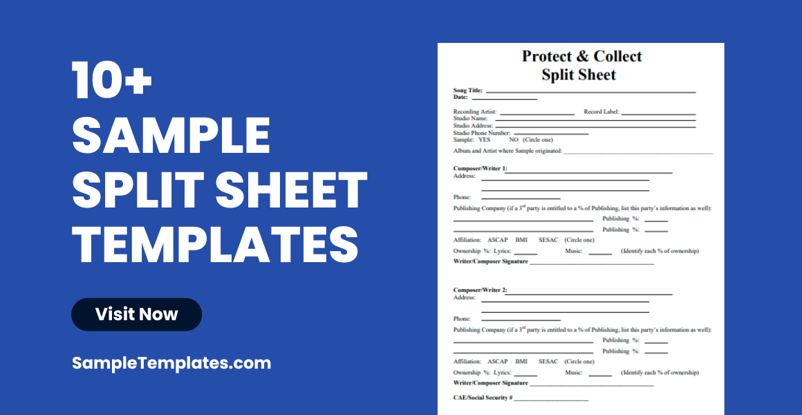 sample split sheet templates