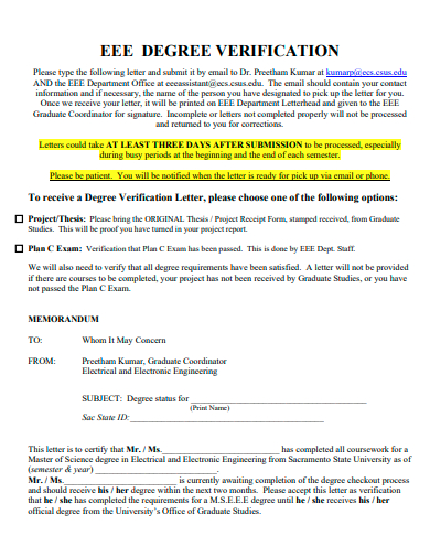 degree verification letter template