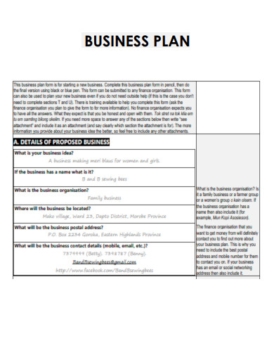 general business plan template