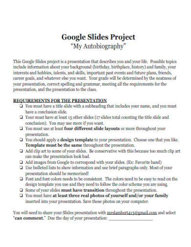 google slides project template