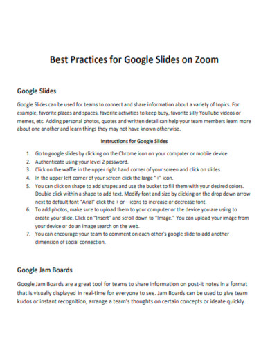 google slides on zoom template