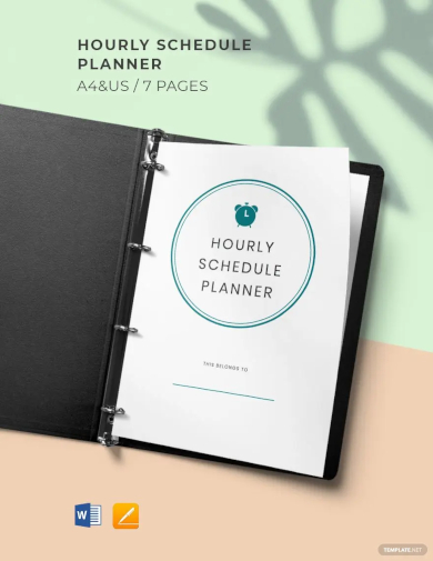hourly schedule planner template