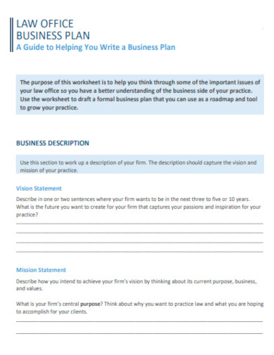 law office business plan template