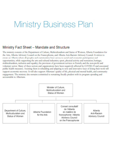 ministry business plan template