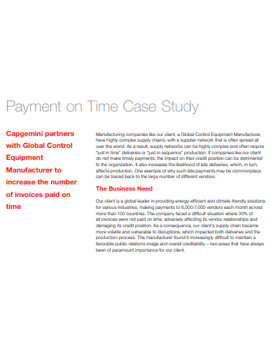 payment on time case study template