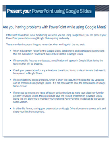 powerpoint using google slides