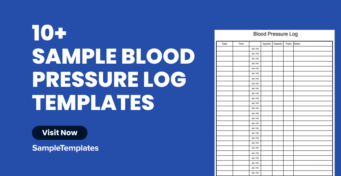 sample blood pressure log template