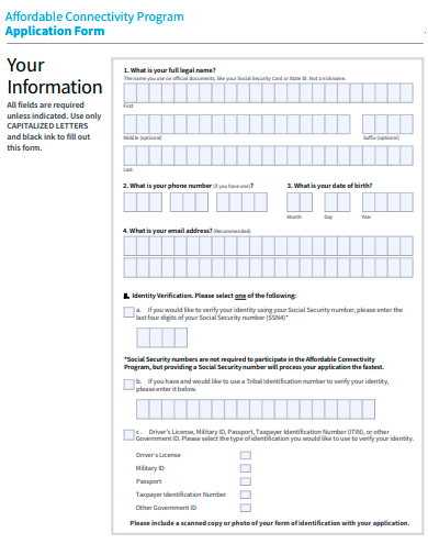affordable connectivity program application form template