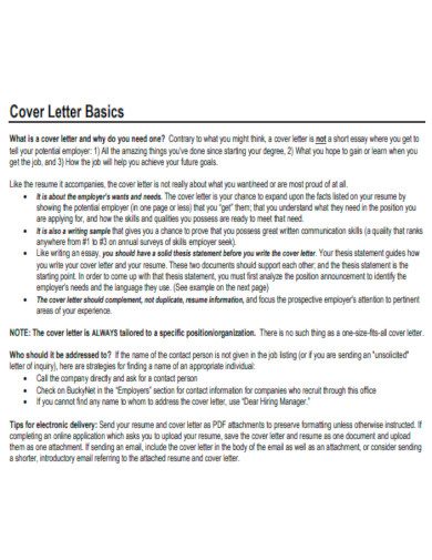 basic cover letter template