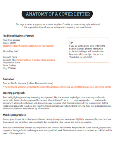 basic principles of cover letter template