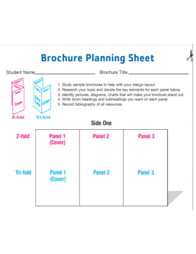 brochure planning sheet template