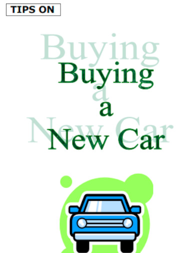 buying a new car brochure