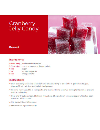 canberry jelly candy template