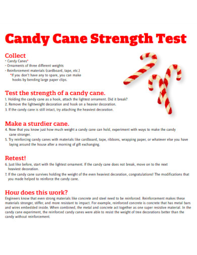 candy cane strength test template