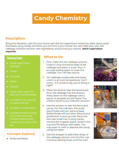 candy chemistry template