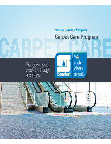 carpet care brochure template