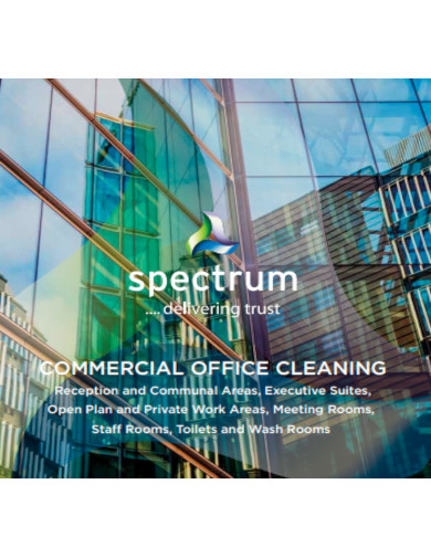 commerical office cleaning brochure template