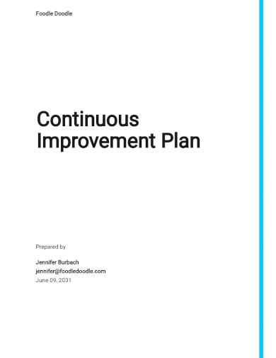 continuous improvement plan template