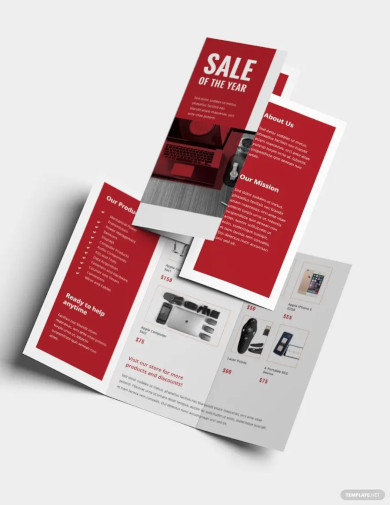 electronic sales brochure template