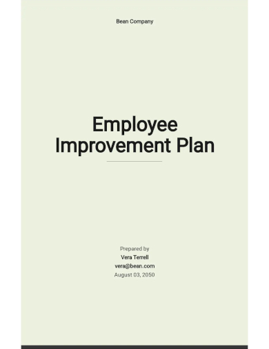 employee improvement plan template