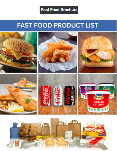 fast food brochure template