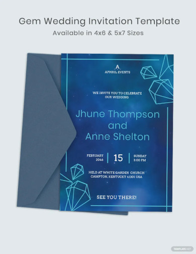 gem wedding invitation template