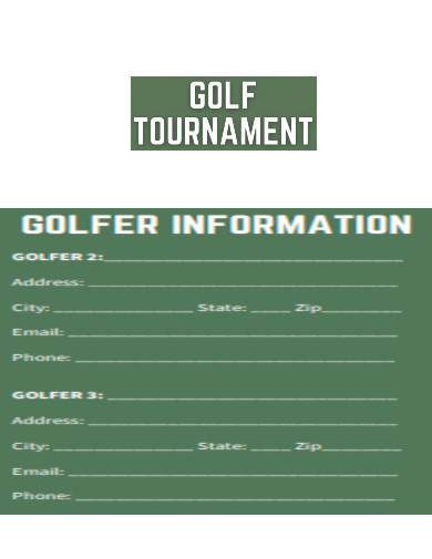 golf brochure template