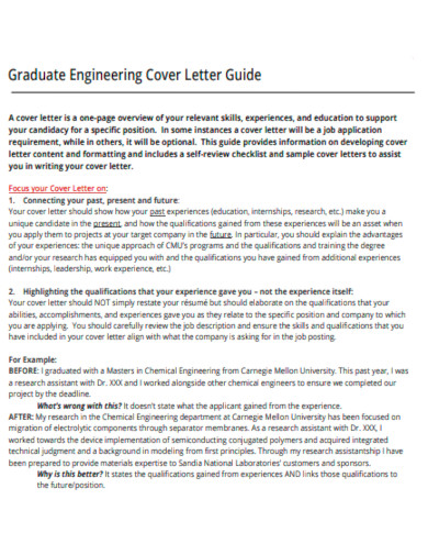 graduate engineering cover letter template