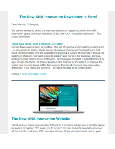 innovation newsletter template