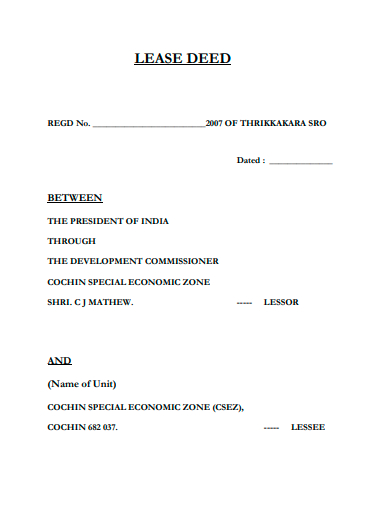 lease deed template
