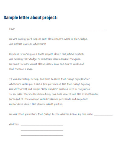 letter about project template