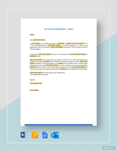 letter of reference long template