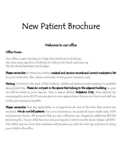 new patient brochure template
