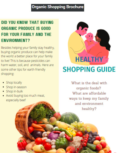 organic shopping brochure template