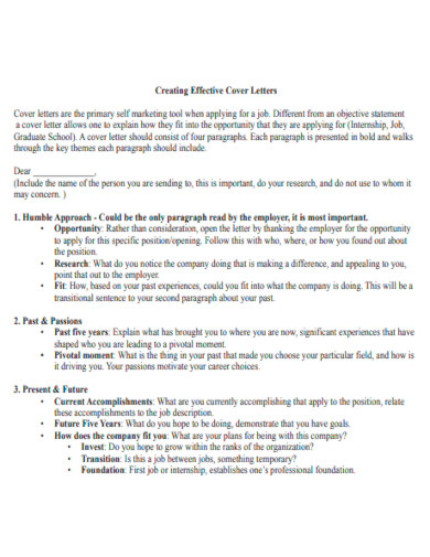 printable cover letter template