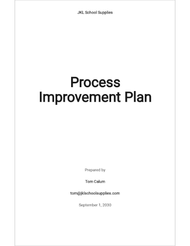 process improvement plan template