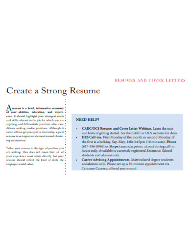 resumes and cover letter template