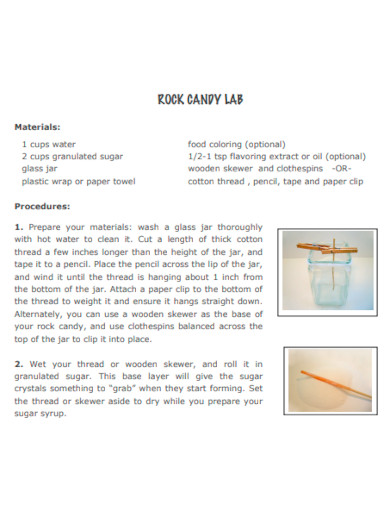 rock candy lab template