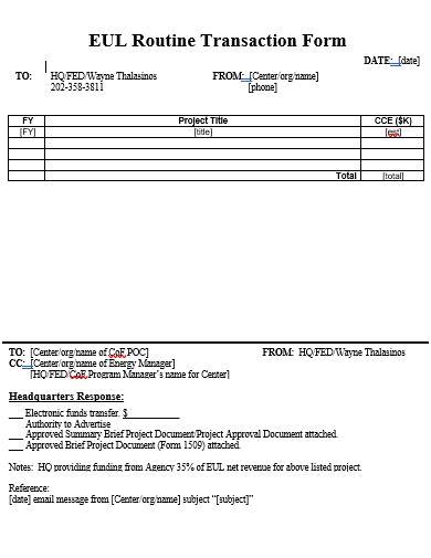routine transaction form template