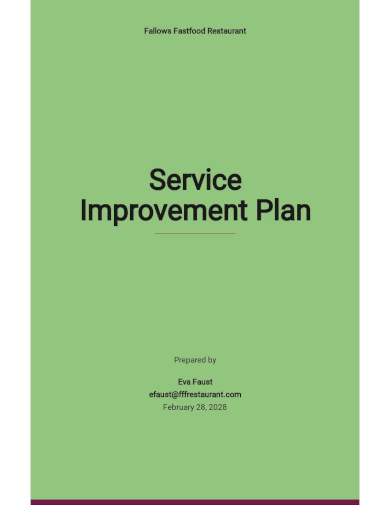 service improvement plan template