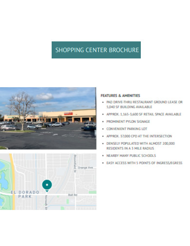 shopping center brochure template