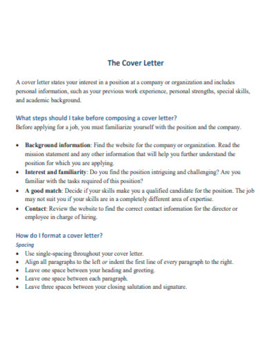 simple cover letter template