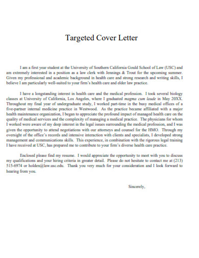 targeted cover letter template