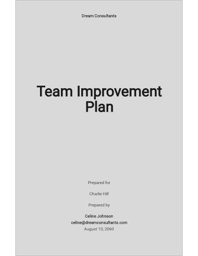 team improvement plan template