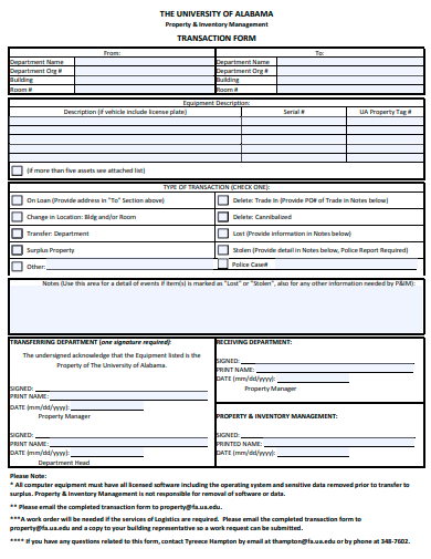 transaction form in pdf