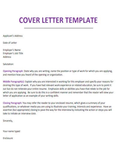 university cover letter template