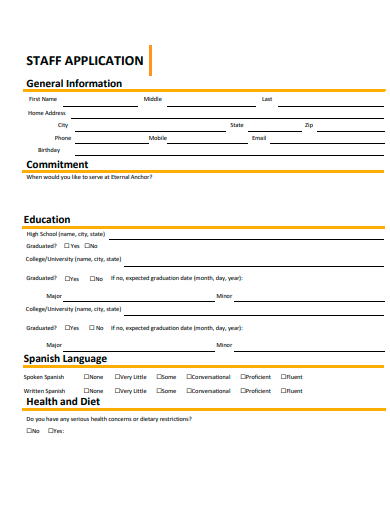 draft staff application template