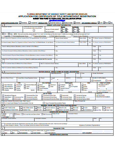 formal registration application template